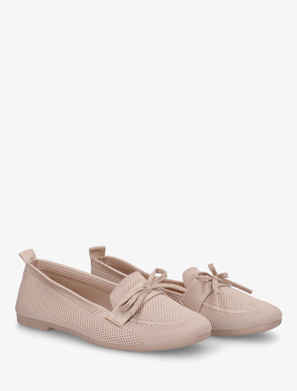 Mocassins en tissu à noeud - Taupe - 4