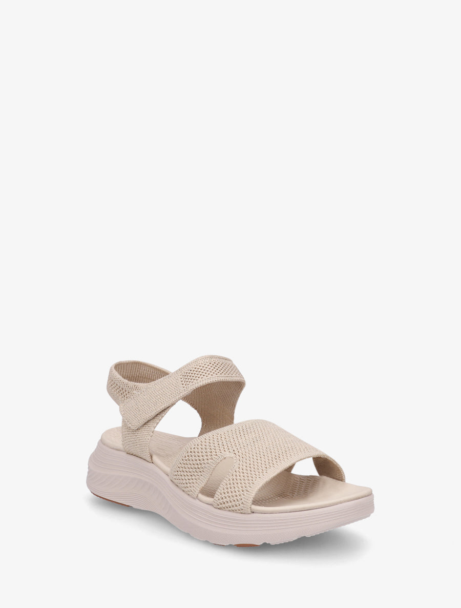 Sandales irisées à scratch - Beige - 2