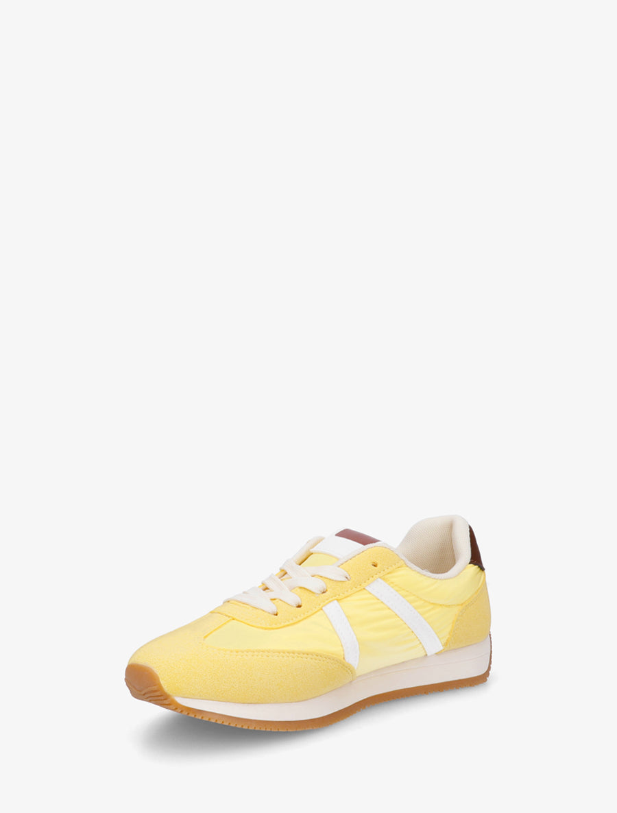 Baskets à empiècement graphique - Jaune - 3
