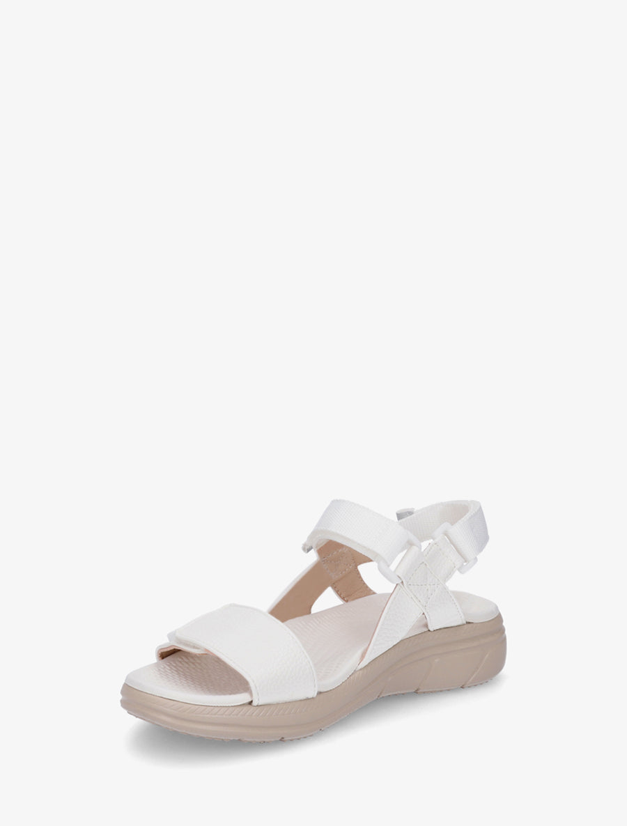 Nu-pieds en simili à triples scratch - Blanc - 3