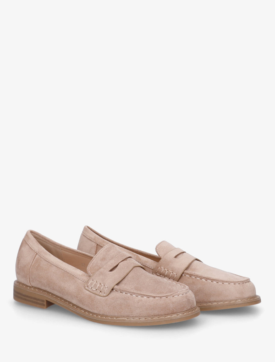 Mocassins basiques en suédine - Taupe - 4