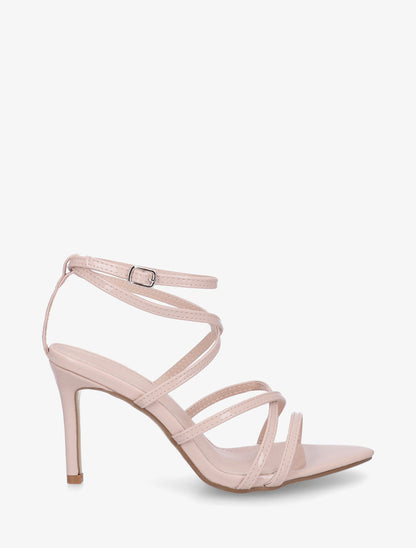 Sandales multibrides à talon aiguille - Beige - 1