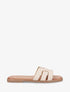 Mules plates à bride effet tressé - Beige - 1