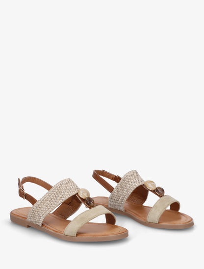 Nu-pieds à brides dépareillés - Kaki clair - 4