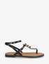 Nu-pieds à entredoigt et bijoux métalliques - Noir - 1
