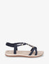 Nu-pieds confort à tour de cheville élastiquée - Marine - 1