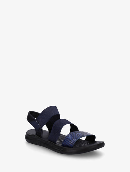 Nu-pieds à brides élastiquées - Marine - 2