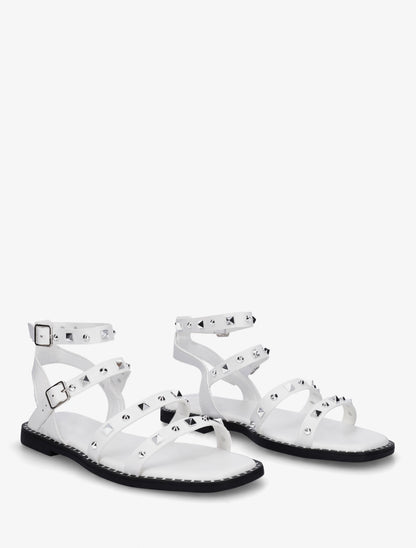 Nu-pieds à multibrides cloutées - Blanc - 4