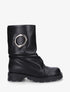 Bottines effet froissé à empiècement métal - Noir - 1