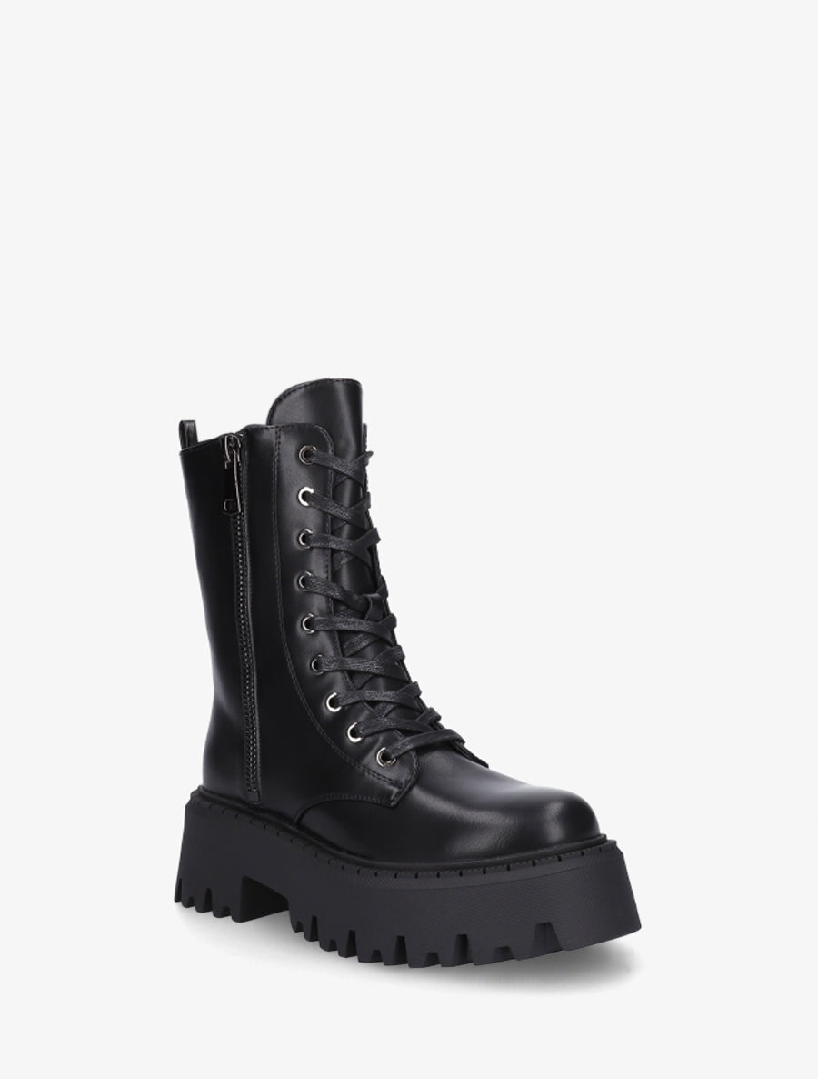 Bottines montantes style rangers - Noir - 2