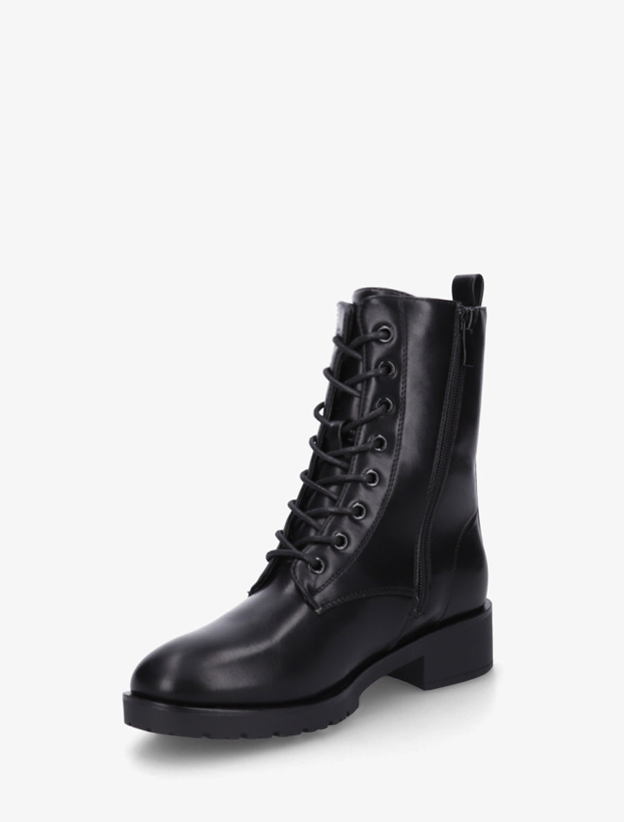 Bottines hautes à lacets - Noir - 3