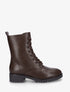 Bottines hautes à lacets - Marron - 1