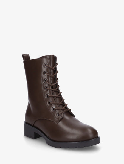 Bottines hautes à lacets - Marron - 2