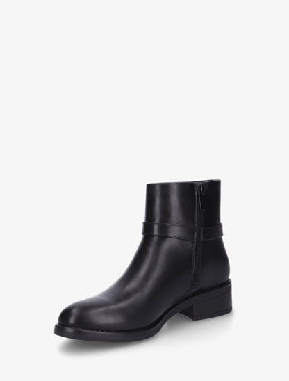 Bottines en simili à boucle décorative - Noir - 3