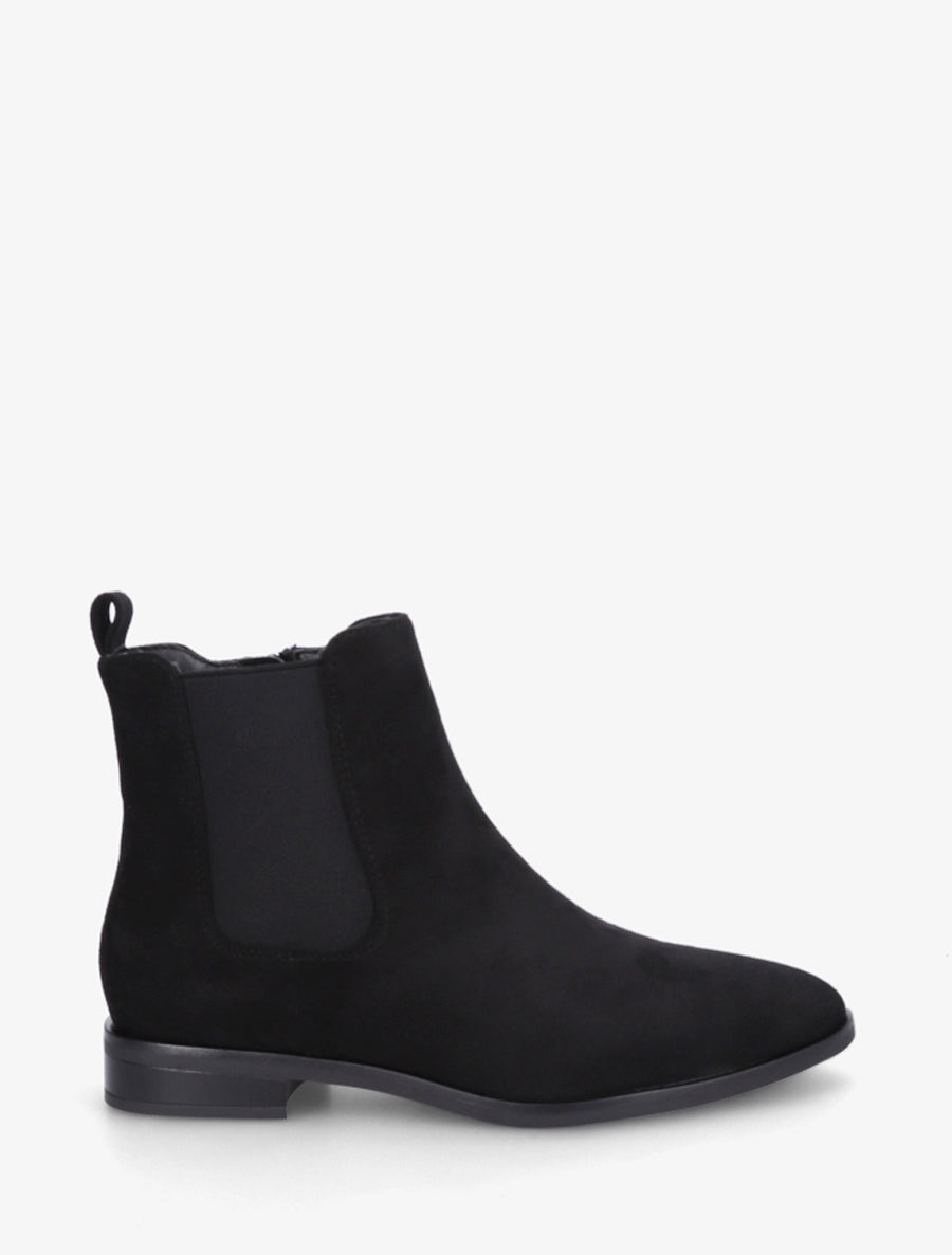 Bottines en suédine à bouts pointus - Noir - 1