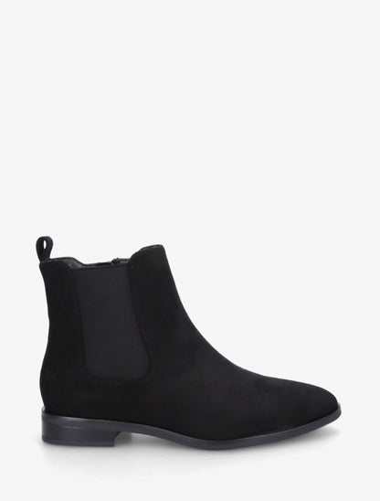 Bottines en suédine à bouts pointus - Noir - 1