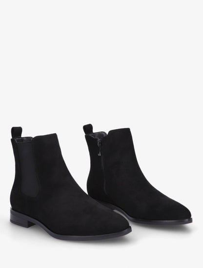 Bottines en suédine à bouts pointus - Noir - 4