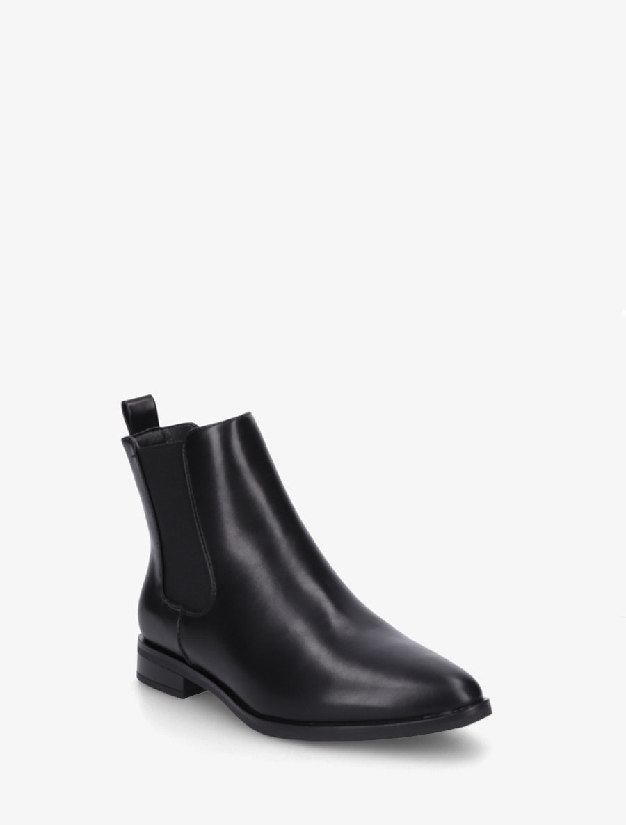 Bottines en simili à bouts pointus - Noir - 2