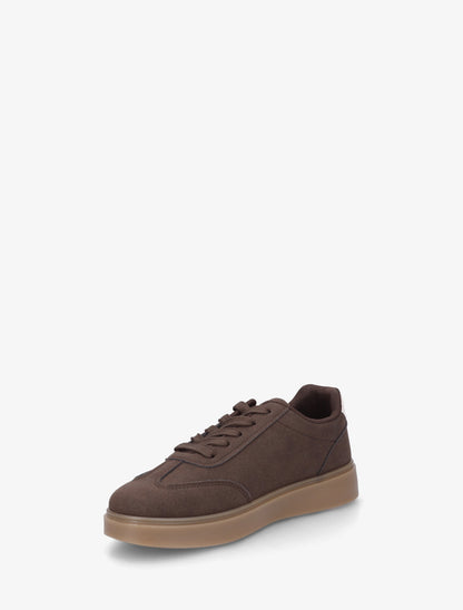 Sneakers à semelle en caoutchouc - Marron - 3