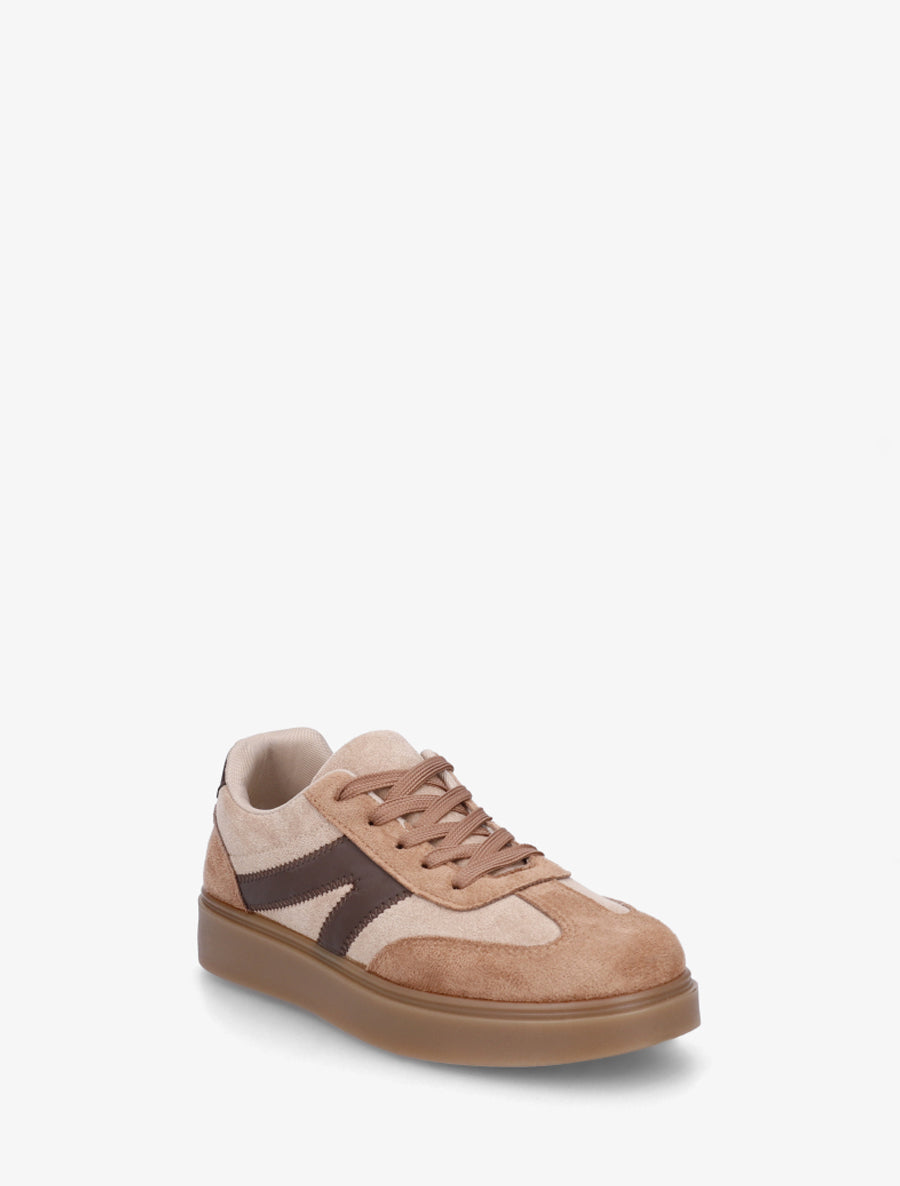 Sneakers à semelle en caoutchouc - Camel - 2