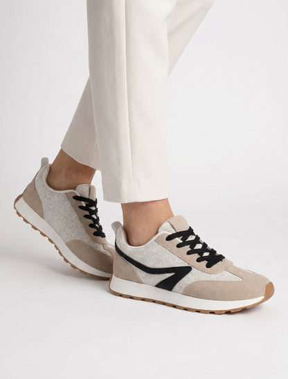 Sneakers met stoffen inzetstukken en nubuck-effect - Mol