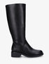 Bottes plates basiques en simili - Noir - 1