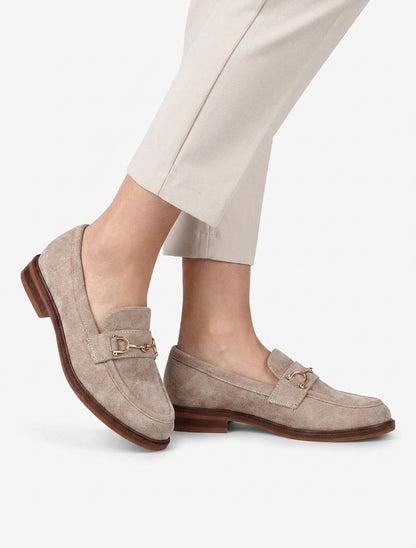 Suède mocassins met metalen gesp - Mol