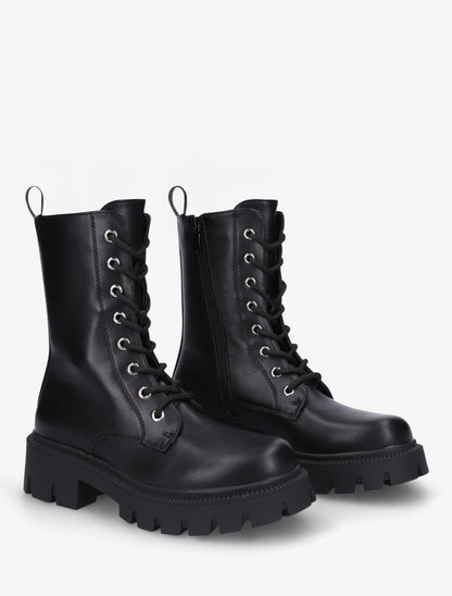 Bottines montantes à lacets - Noir - 4