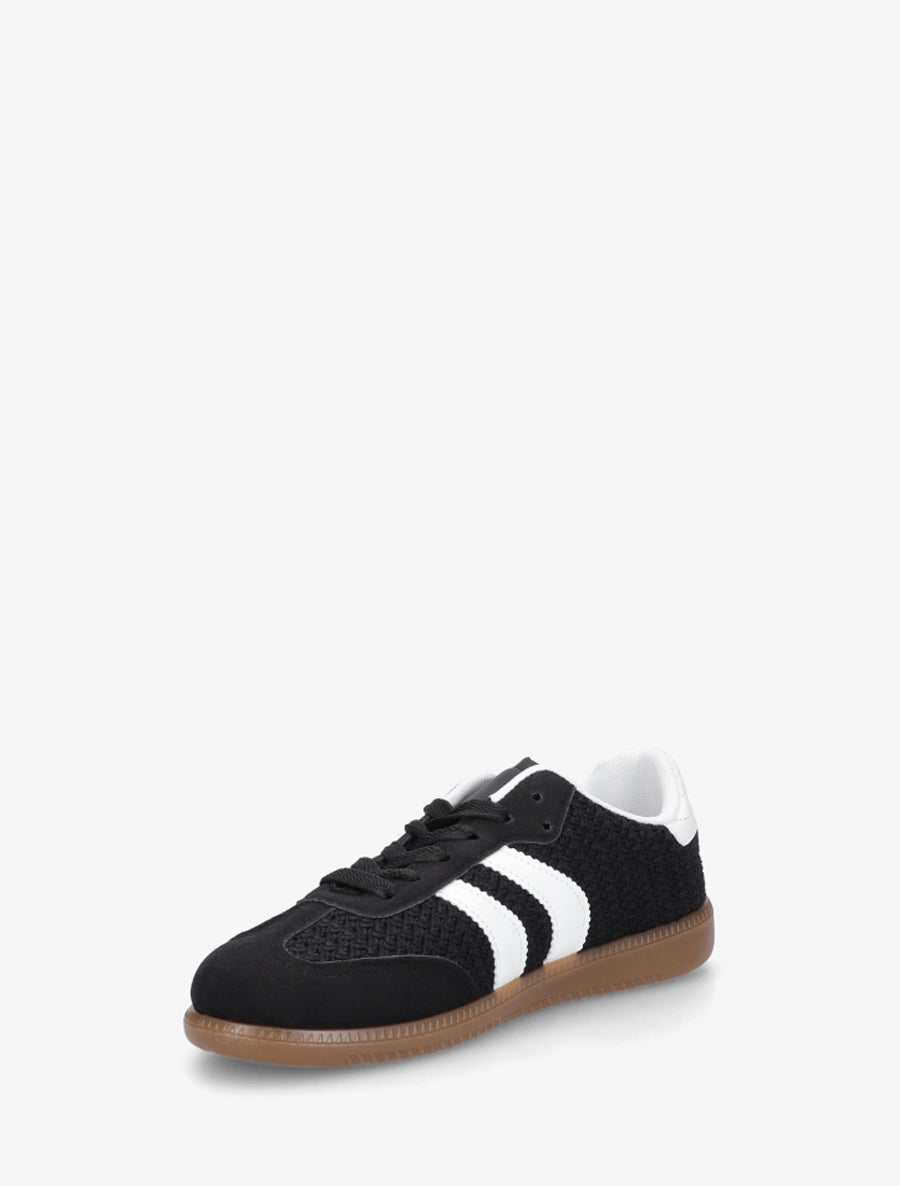 Sneakers en maille et bandes contrastantes - Noir - 3