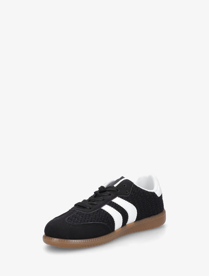 Sneakers en maille et bandes contrastantes - Noir - 3