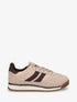 Sneakers en suédine et effet nubuck - Beige - 1