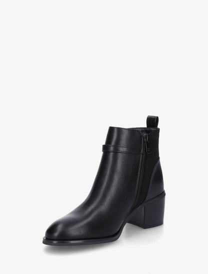 Bottines bimatière à boucle strassée - Noir - 3