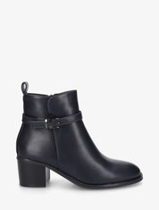 Bottines en simili à talon - Marine - 1