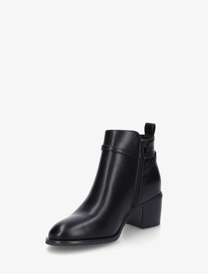 Bottines élastiquées en simili - Noir - 3