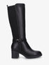 Bottes en simili à sangles fantaisies - Noir - 1
