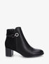 Bottines bimatière à boucle strassée - Noir - 1