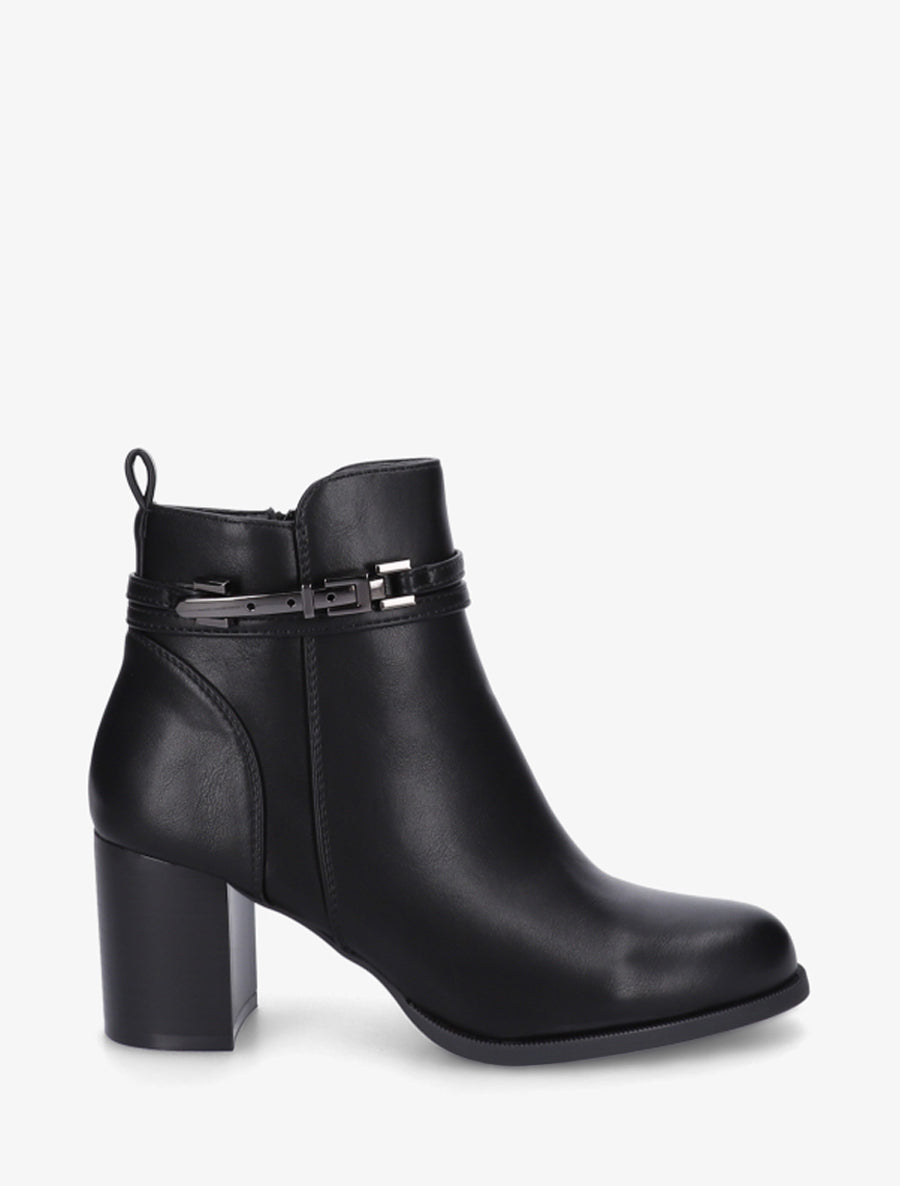 Bottines classiques en simili - Noir - 1