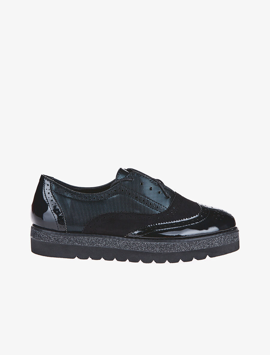 Derbies semelles irisées - noir - 1