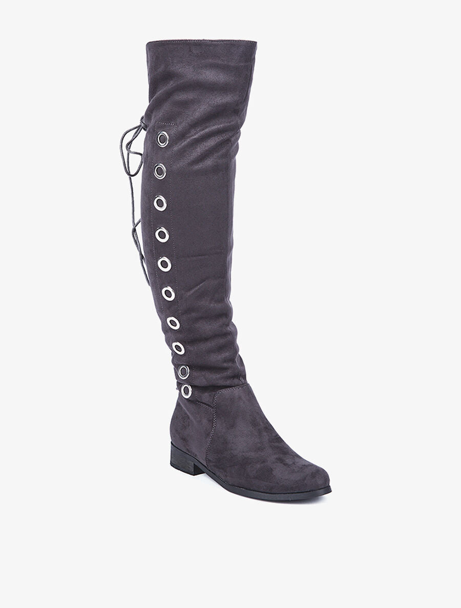 Cuissardes dos corset - gris foncé - 2