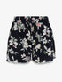 Short imprimé été fleuri à bords en crochet - Marine - 5