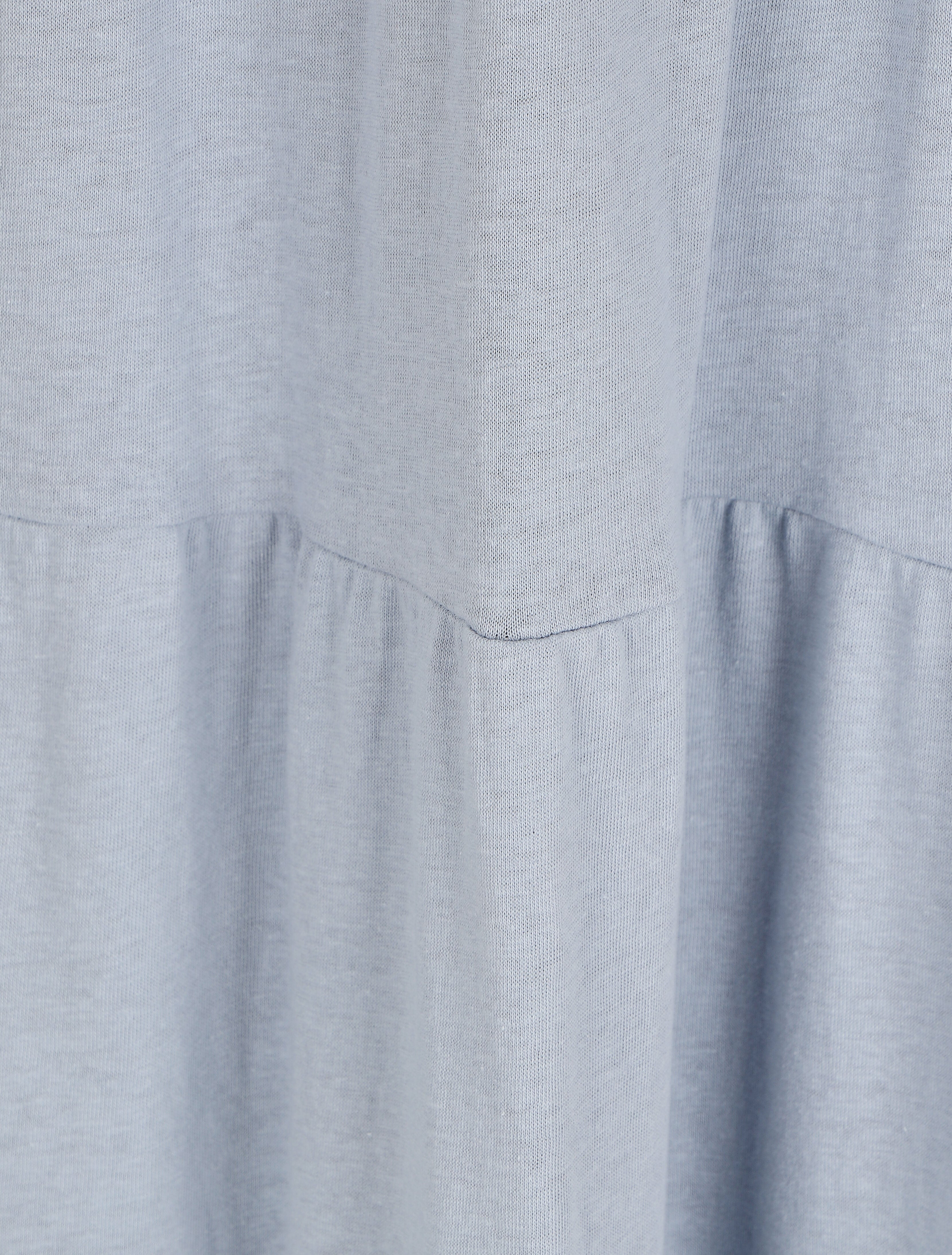 Robe longue unie évasée - Bleu - 3