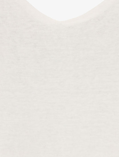 Robe longue unie évasée - Blanc - 3
