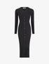 Robe pull boutonnée et côtelée - Noir - 4