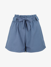 Short uni à taille élastiquée - Bleu - 5