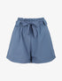 Short uni à taille élastiquée - Bleu - 5