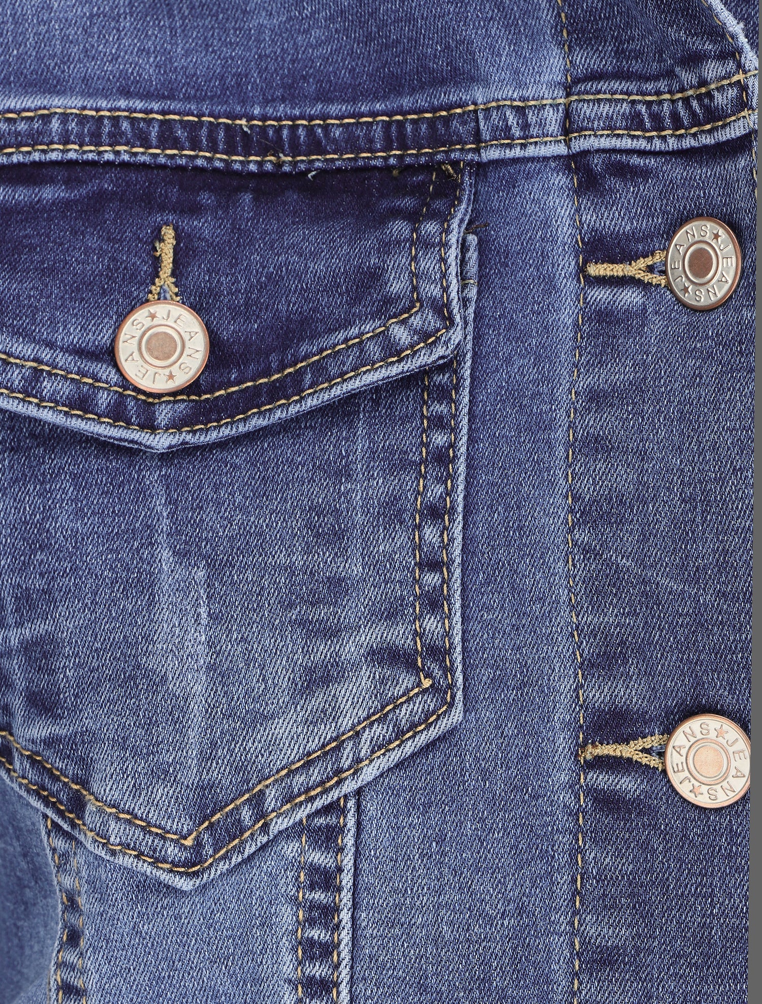 Veste oversize en jean basique - Bleu denim - 3