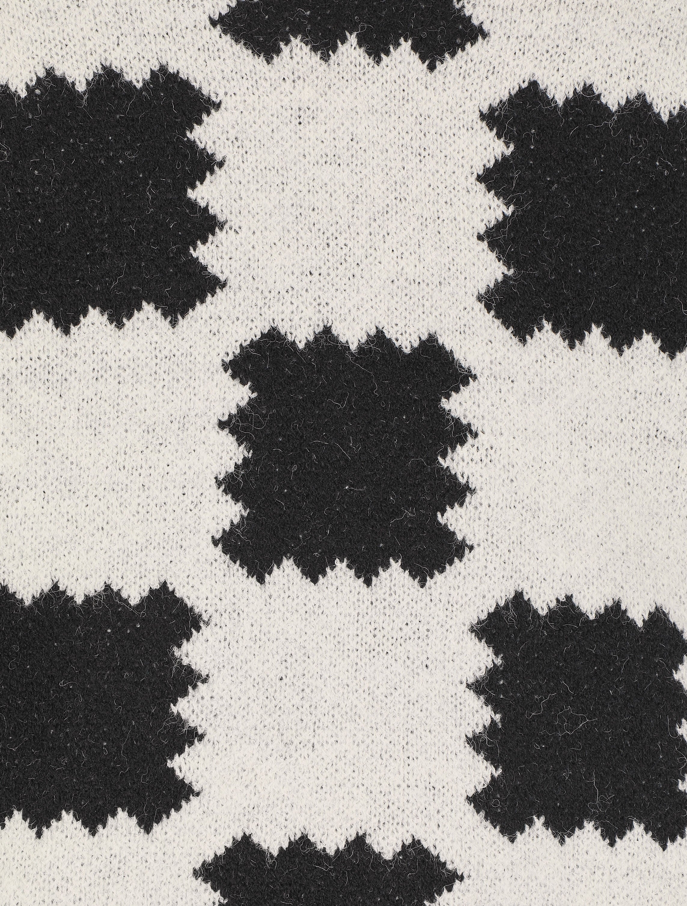 Pull en laine mélangée à motif graphique - Blanc - 3