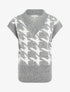 Pull sans manches à motif pied de poule - Gris - 5
