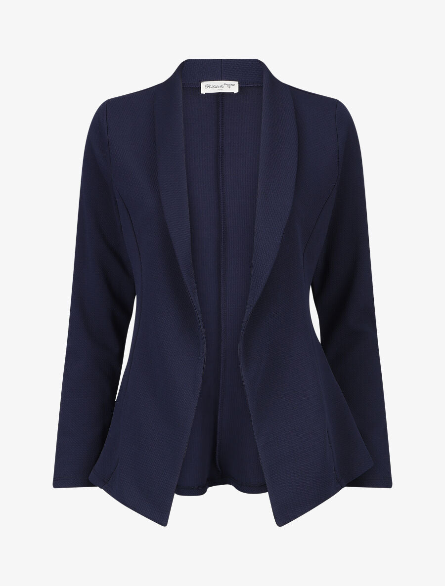 Veste fluide unie - Marine - 5