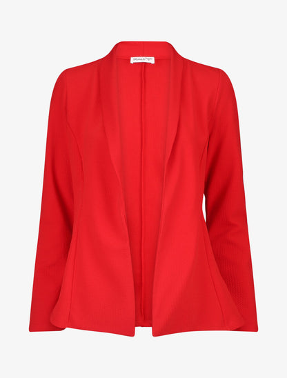 Veste fluide unie - Rouge - 1